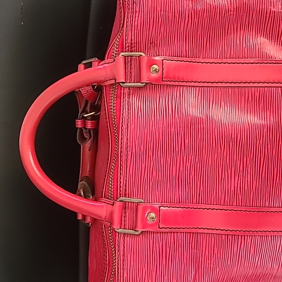 Louis Vuitton Red Epi 50 Keepall Duffle Bag Vintage - Picture 9 of 16